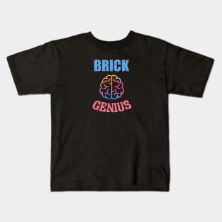Brick Genius Building Fan Kids T-Shirt